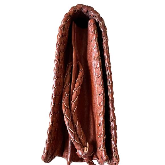 Alligator with Laced & Braided Leather Crossbody Bag - Picture 7 of 8